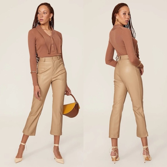 Bardot Pants - Bardot Polly Faux Leather Pants